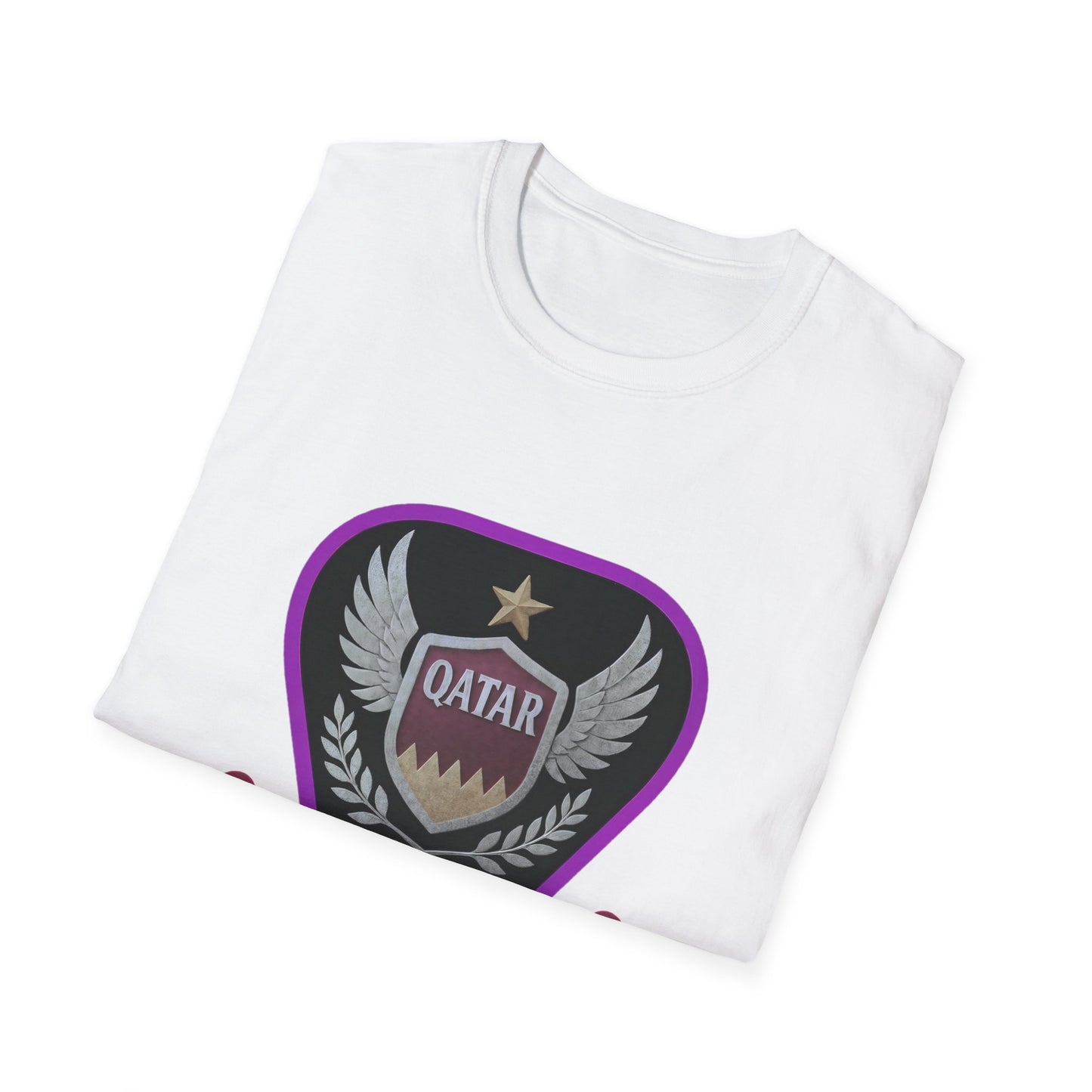 Qatar Pride Unisex Softstyle T-Shirt, Casual Wear, Sports Apparel, Gift for Fans, Travel Souvenir, Unique Design