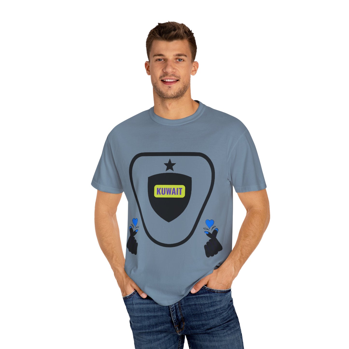 Garment-Dyed T-shirt - Kuwait Lover Graphic Tee