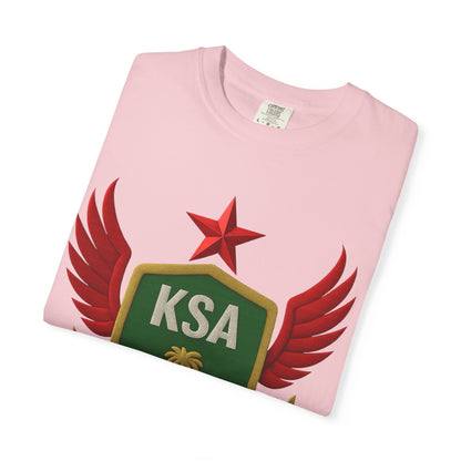 KSA Inspired Unisex Garment-Dyed T-shirt | Casual Style Tee, Graphic Shirt, Unique Design, Gift for Fans, Summer Fashion