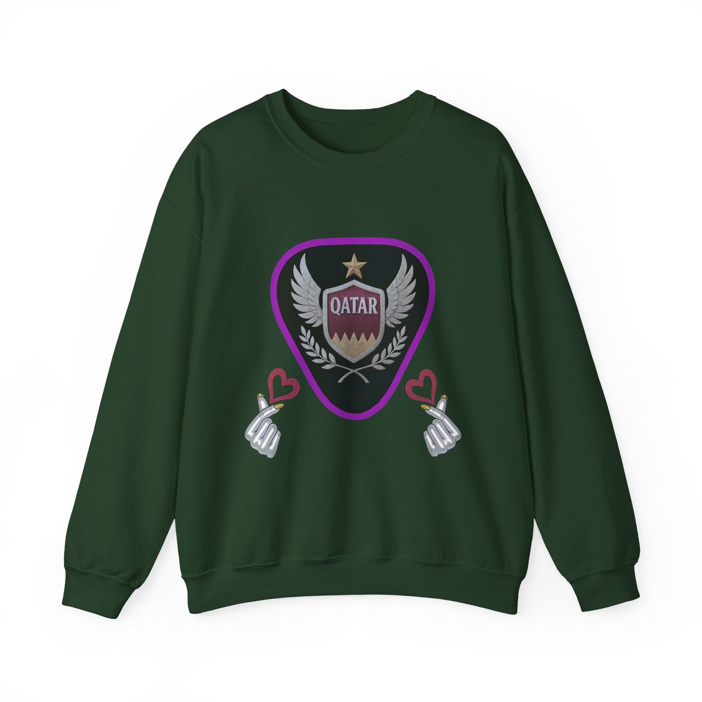 Qatar Pride Crewneck Sweatshirt, Unisex Casual Style, Perfect Gift for Sports Fans, Birthday or National Day Celebration, Cozy [...]