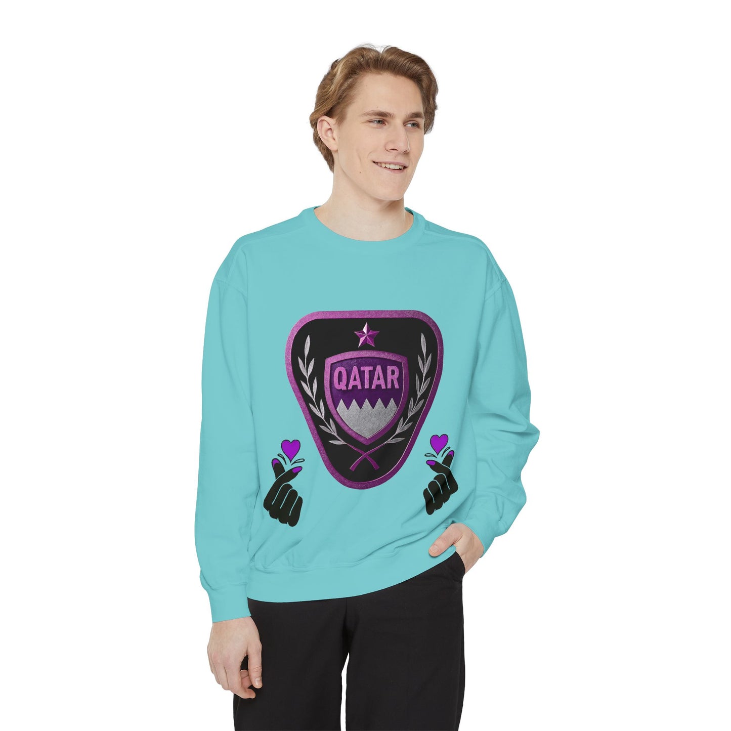 Qatar-Inspired Unisex Sweatshirt | Cozy Fashion for Sports Fans, Travel Lovers, Gift for Holidays, Casual Wear