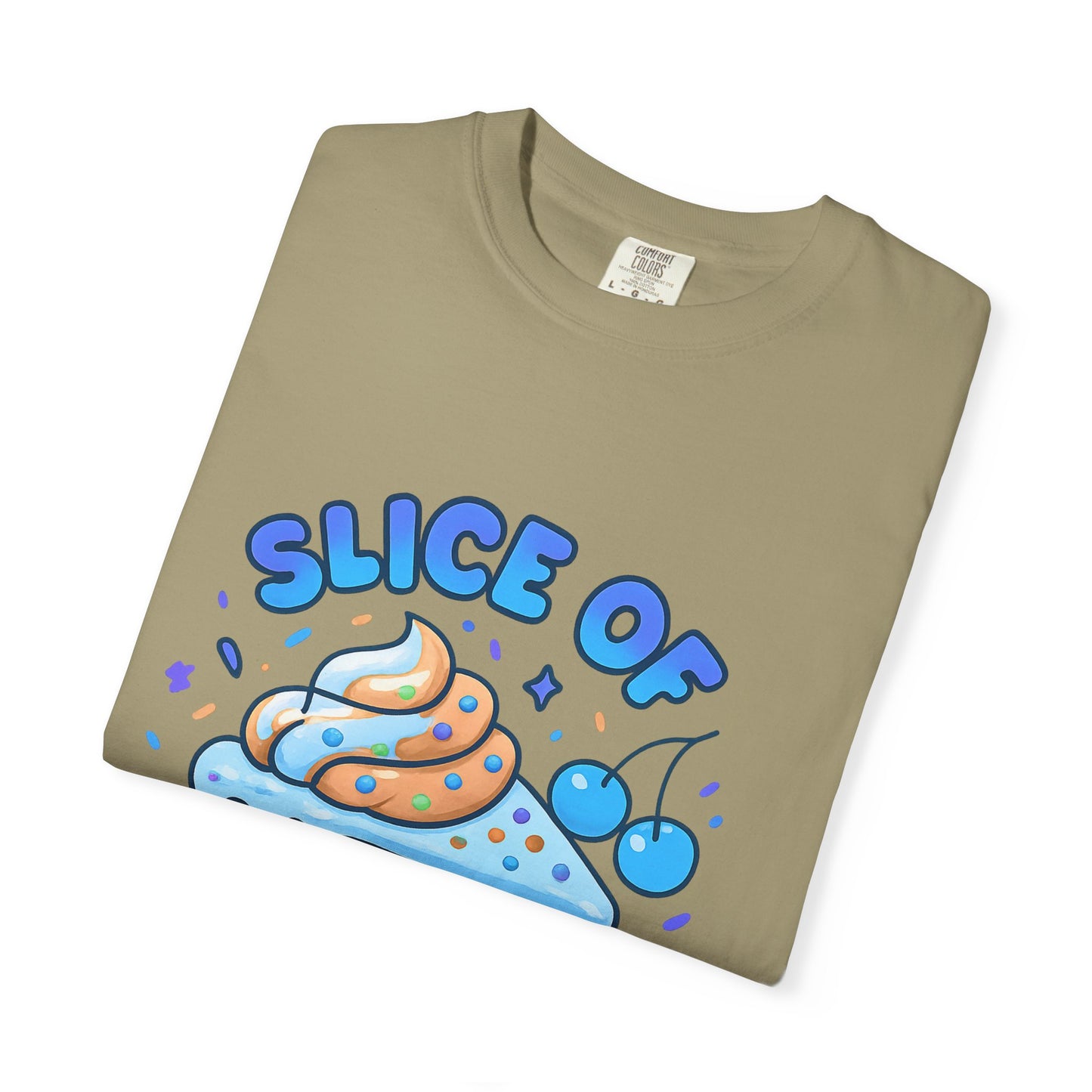 Colorful Slice of Happiness T-Shirt, Cute Dessert Tee, Unisex Graphic Tee, Sweet Gift for Foodies, Fun Casual Wear