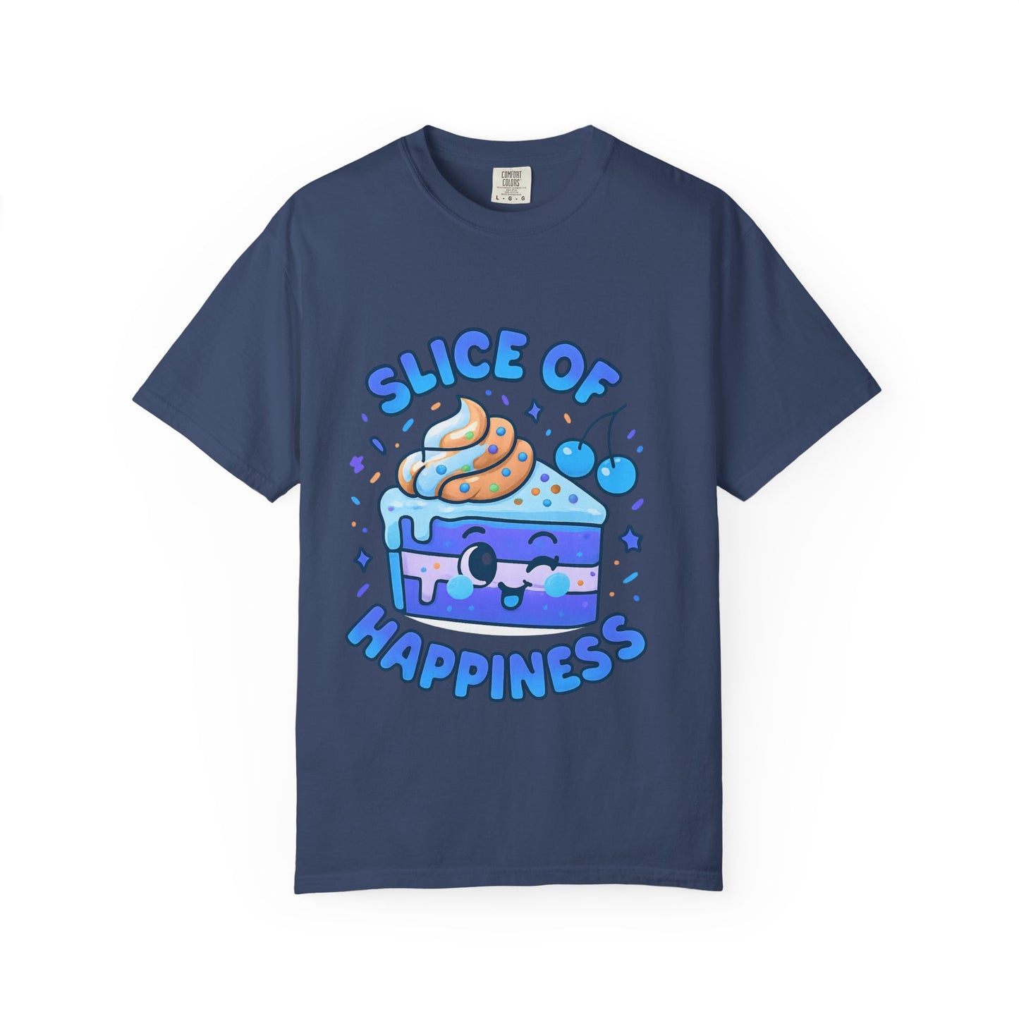 Colorful Slice of Happiness T-Shirt, Cute Dessert Tee, Unisex Graphic Tee, Sweet Gift for Foodies, Fun Casual Wear