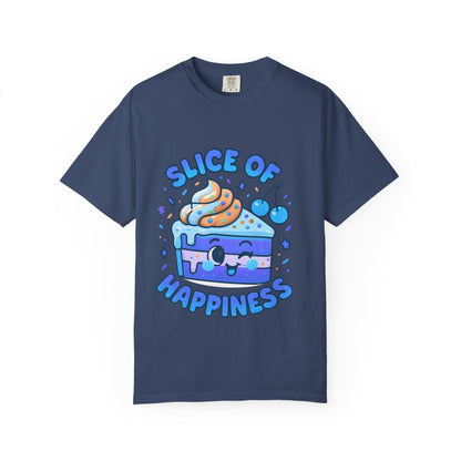 Colorful Slice of Happiness T-Shirt, Cute Dessert Tee, Unisex Graphic Tee, Sweet Gift for Foodies, Fun Casual Wear