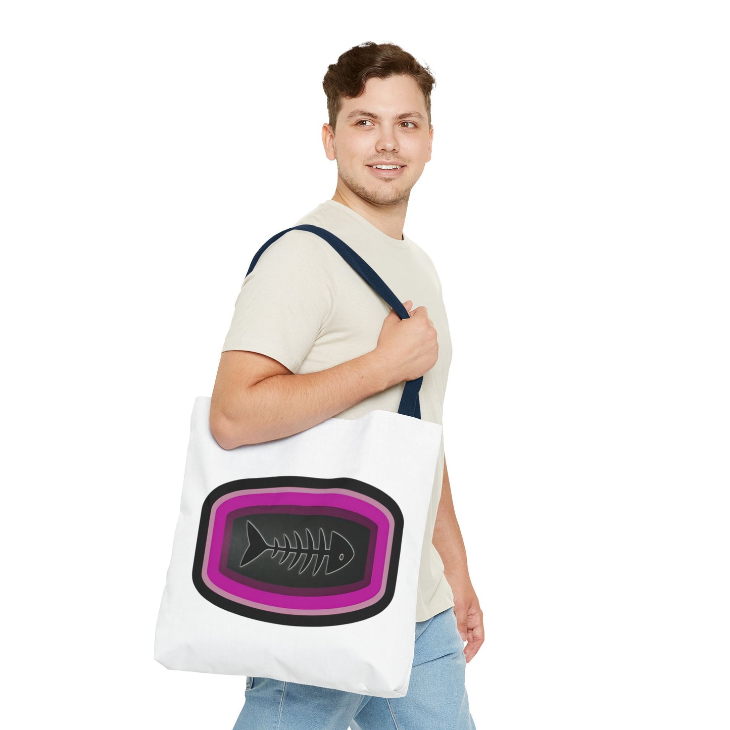 Fish Skeleton Tote Bag - Unique Design for Fishing Enthusiasts