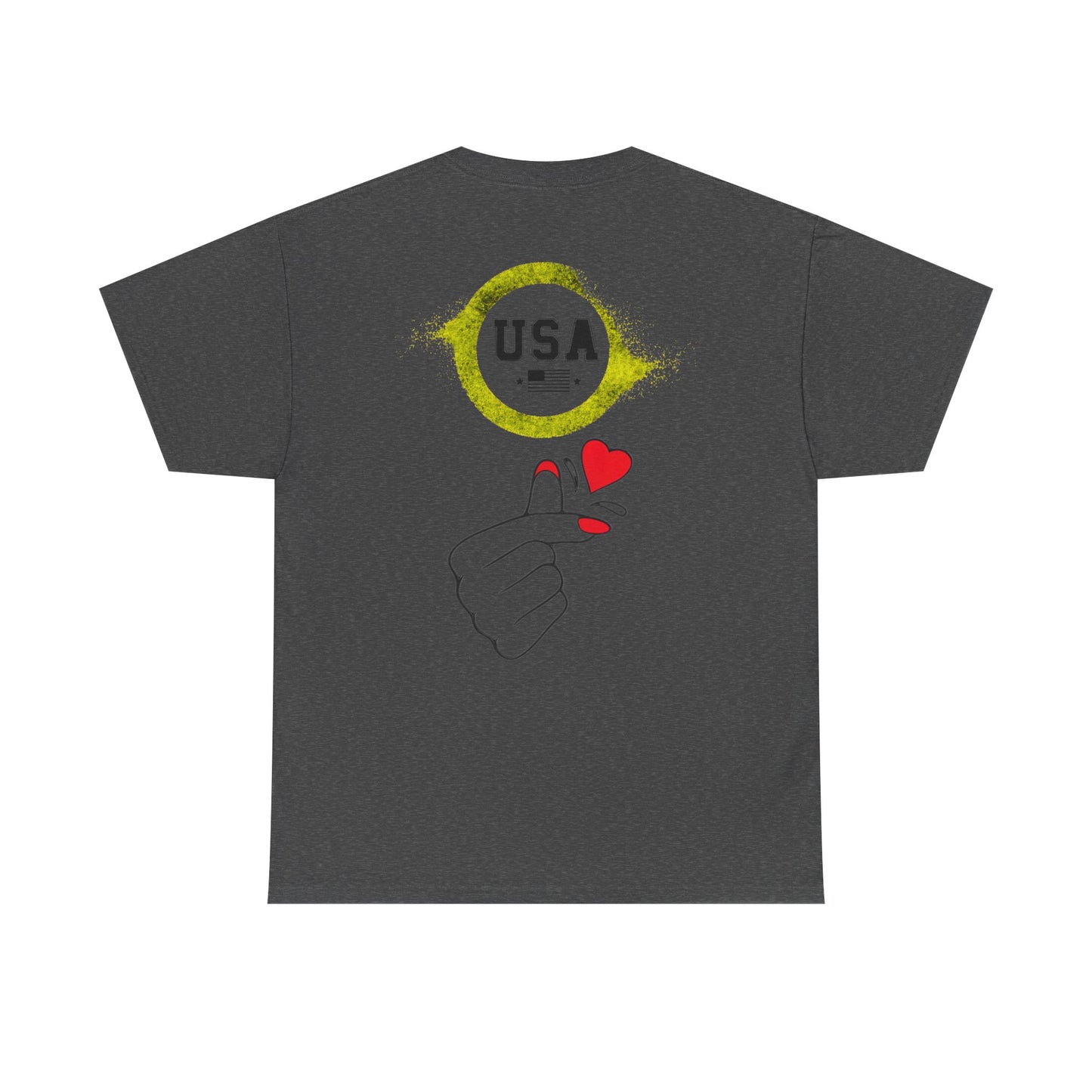 USA Love Graphic Tee, Unisex Cotton Shirt for Holidays, Gifts, Events, Patriotic Wear, Fun Fashion