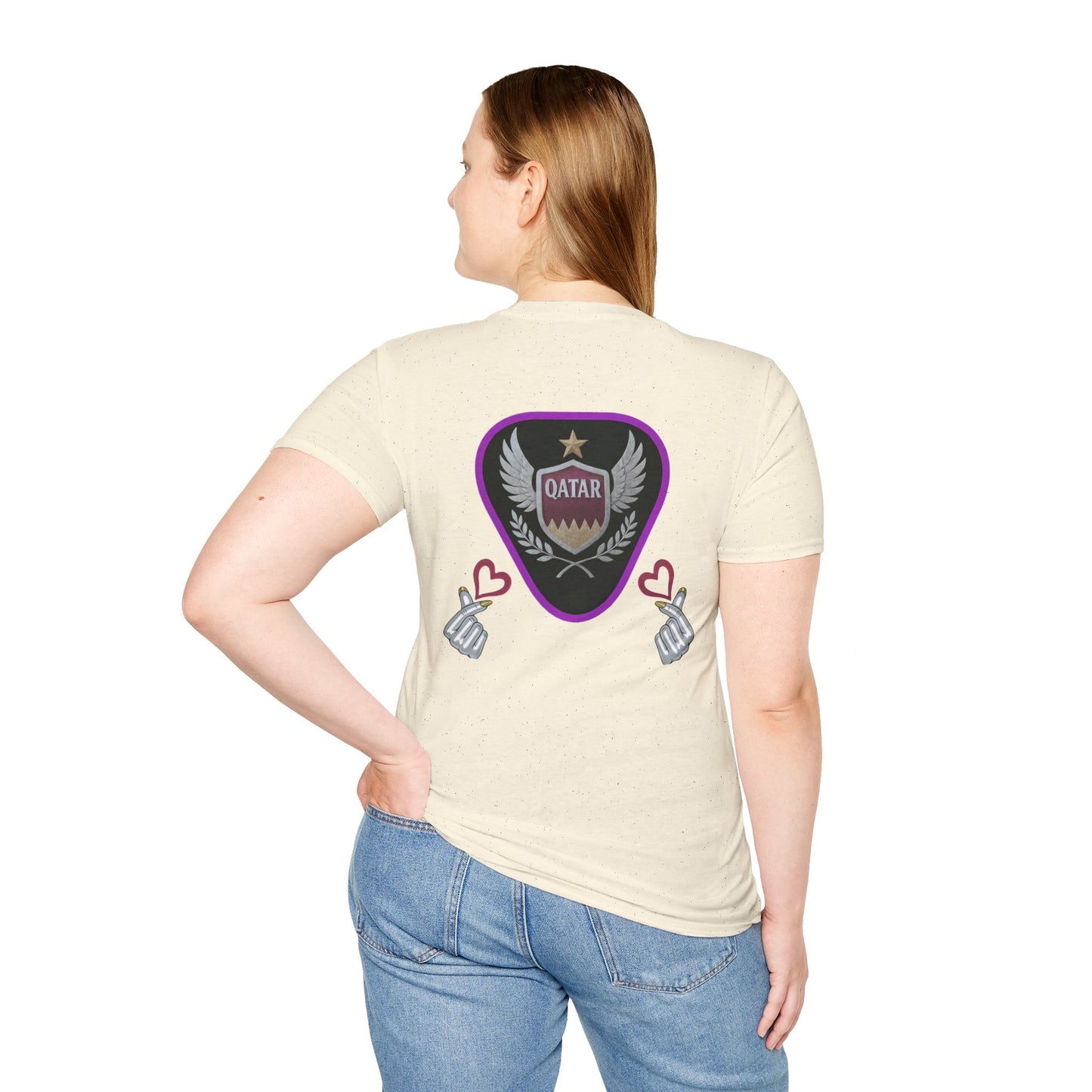 Qatar Pride Unisex Softstyle T-Shirt, Casual Wear, Sports Apparel, Gift for Fans, Travel Souvenir, Unique Design