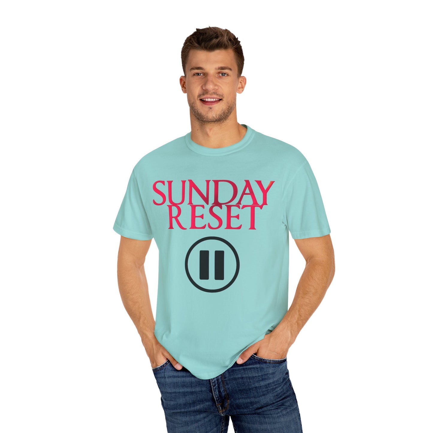 T-Shirt Sunday Reset Unisex Garment-Dyed