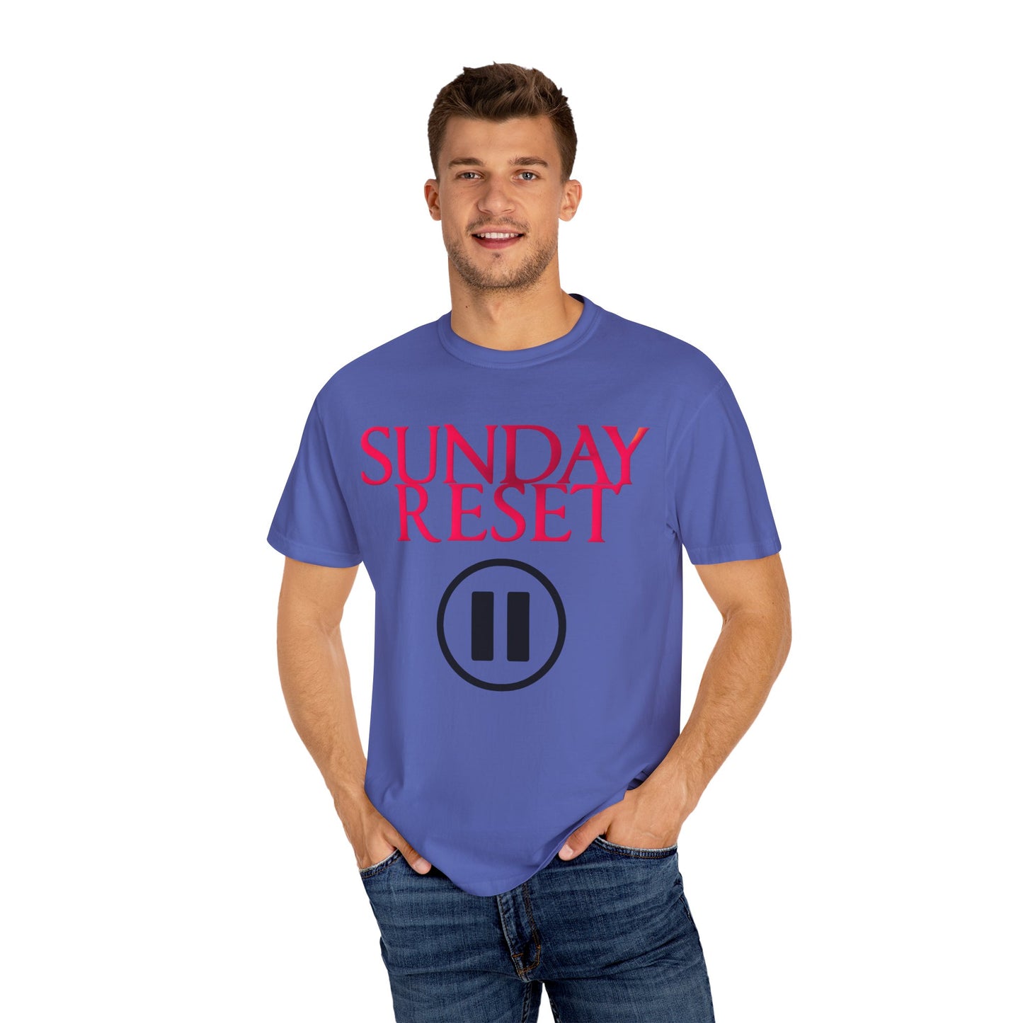 T-Shirt Sunday Reset Unisex Garment-Dyed
