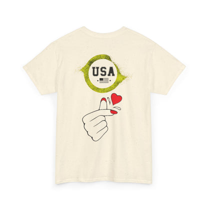 USA Love Graphic Tee, Unisex Cotton Shirt for Holidays, Gifts, Events, Patriotic Wear, Fun Fashion