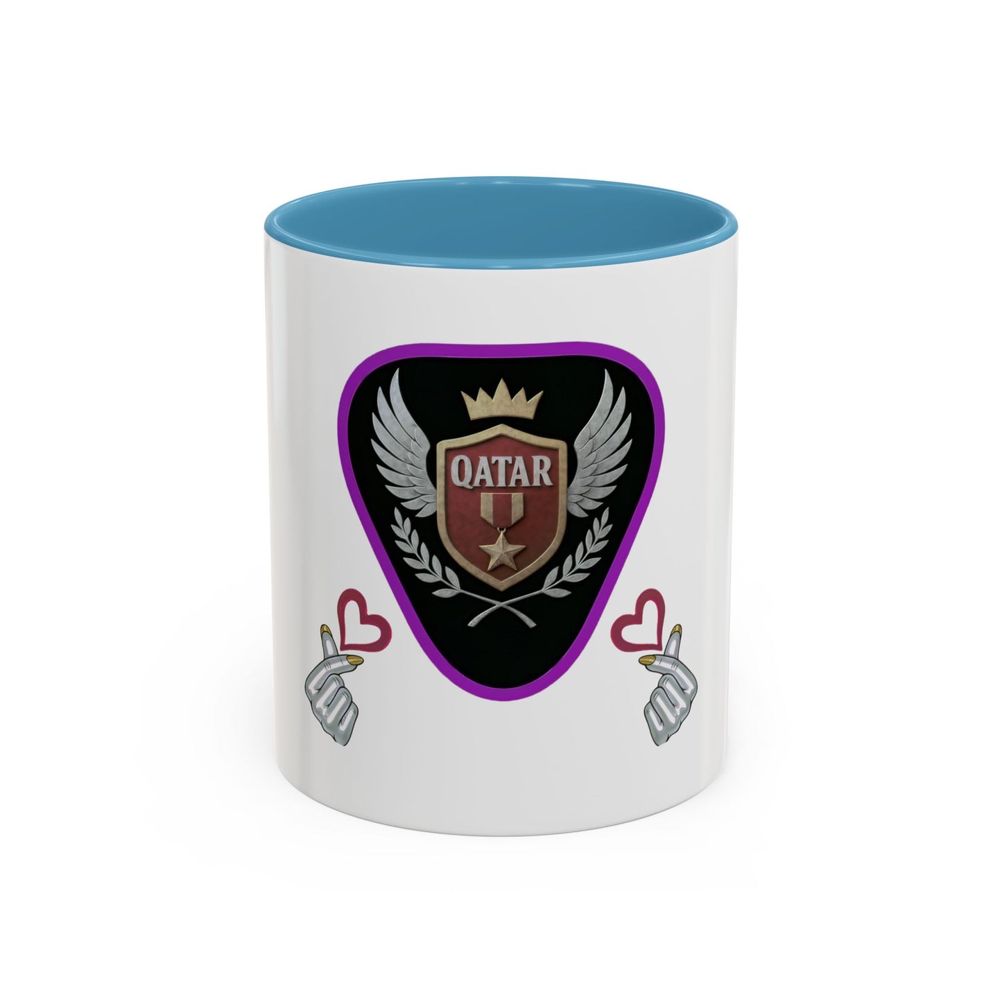 Qatar-Inspired Accent Coffee Mug, Unique Gift for Coffee Lovers, Personalized Mug for Friends, Stylish Office Cup, Perfect for Everyday Use