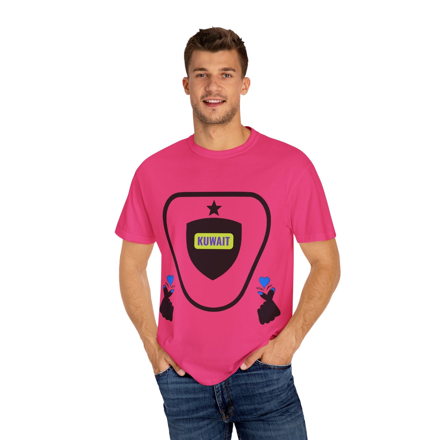 Garment-Dyed T-shirt - Kuwait Lover Graphic Tee