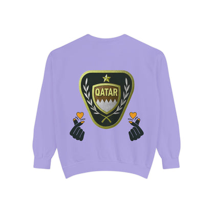 Qatar-Inspired Unisex Sweatshirt | Cozy Fashion for Sports Fans, Travel Lovers, Gift for Holidays, Casual Wear