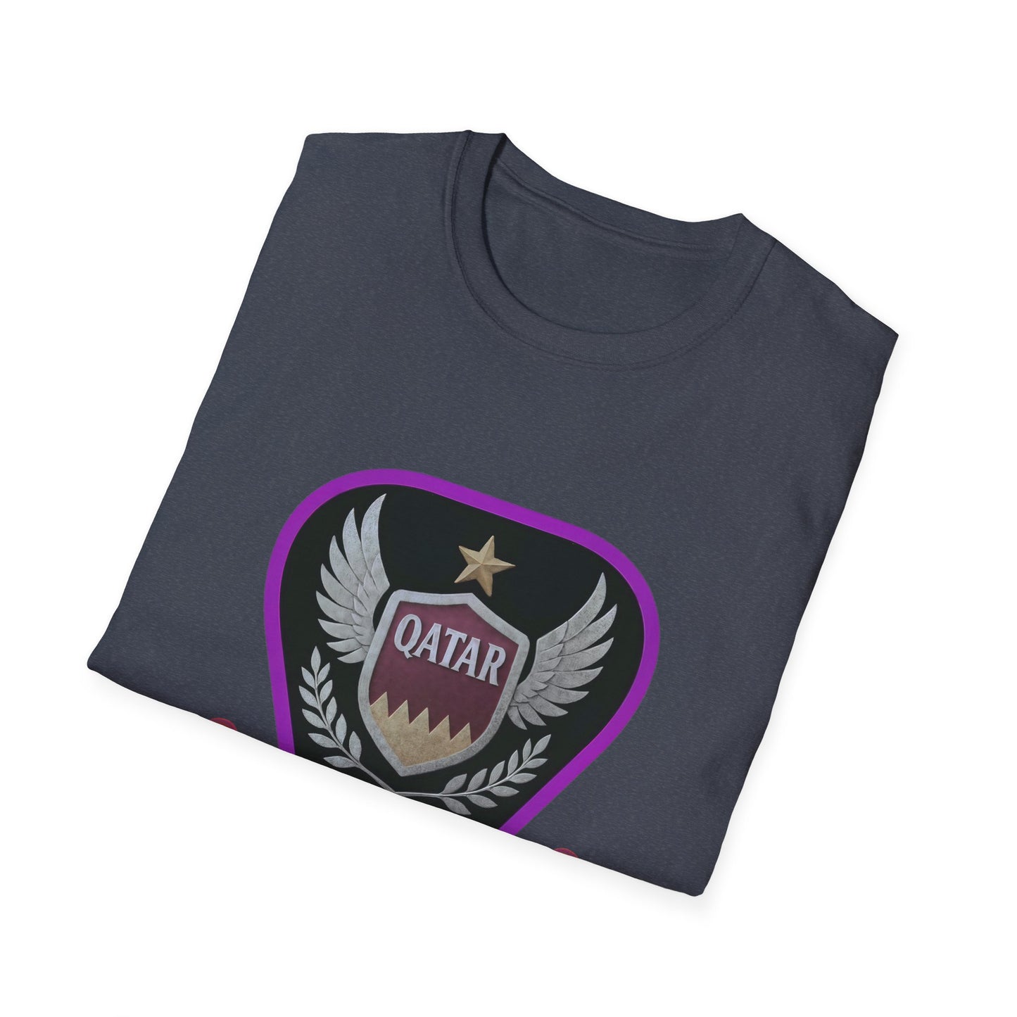 Qatar Pride Unisex Softstyle T-Shirt, Casual Wear, Sports Apparel, Gift for Fans, Travel Souvenir, Unique Design