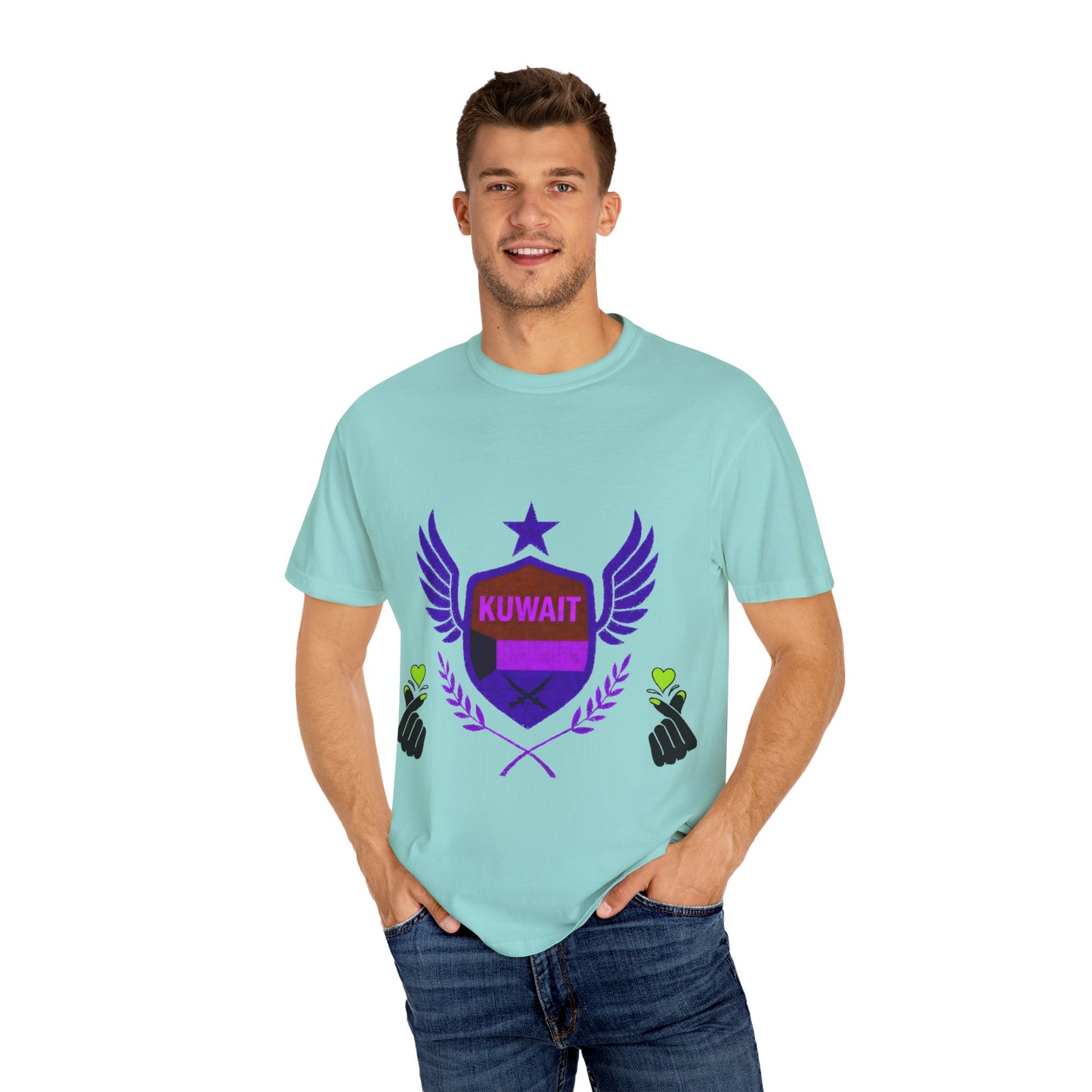 Kuwait Pride Unisex T-Shirt, Garment-Dyed Tee, LGBTQ+ Support Shirt, Casual Wear, Gift for Pride Month, Statement Fashion
