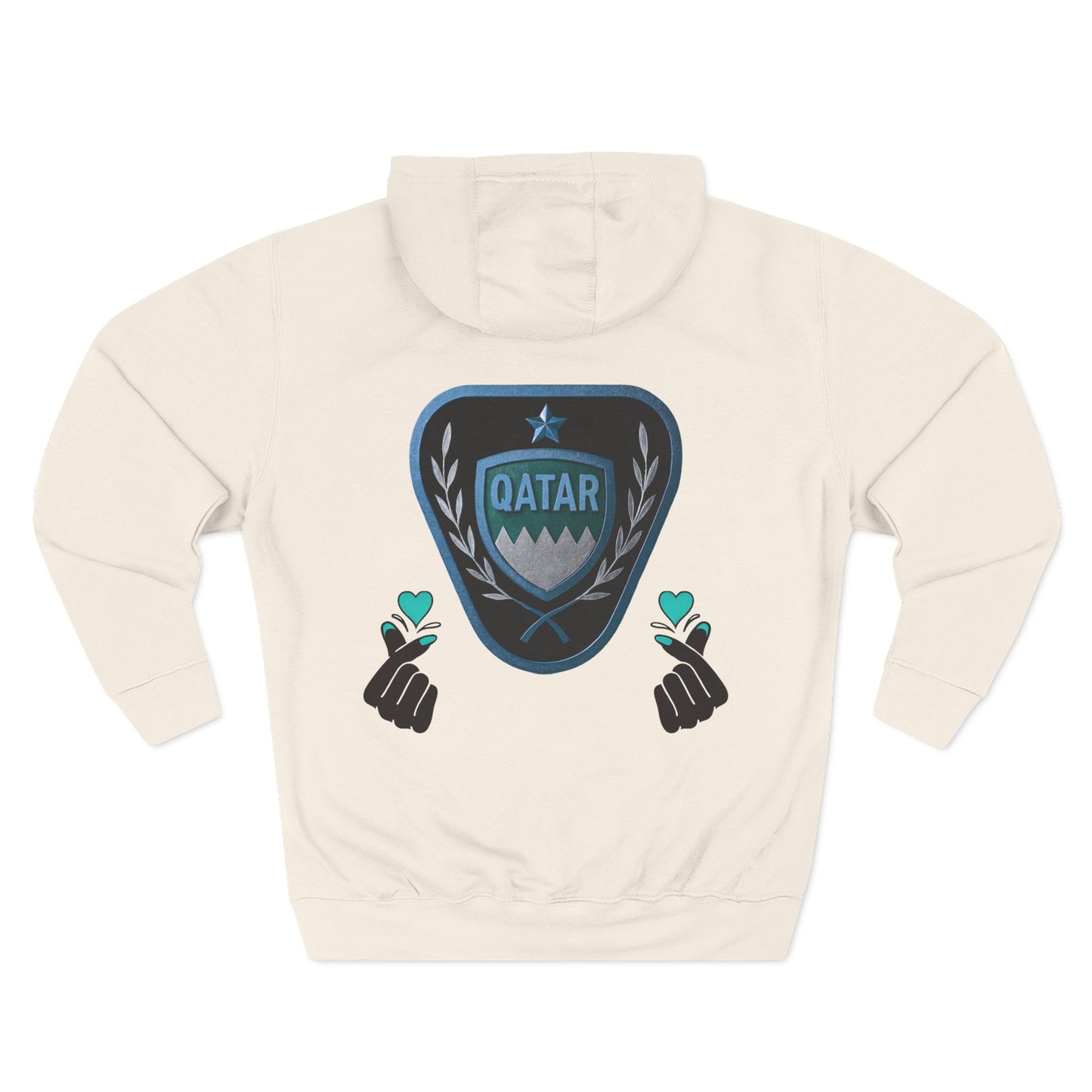 Fleece Hoodie - Qatar Love Design