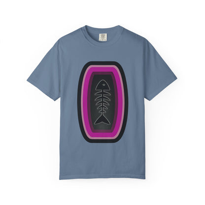 FISH BONE AND BULLS T-Shirt - Vintage Unisex Garment-Dyed Tee