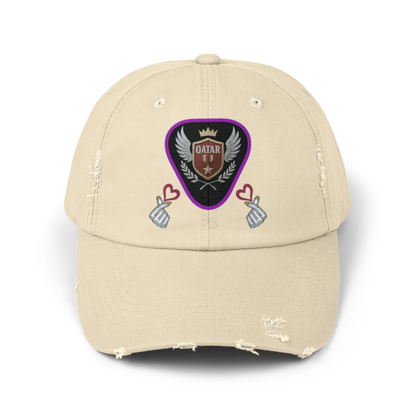Cap Qatar Love - Unisex Distressed