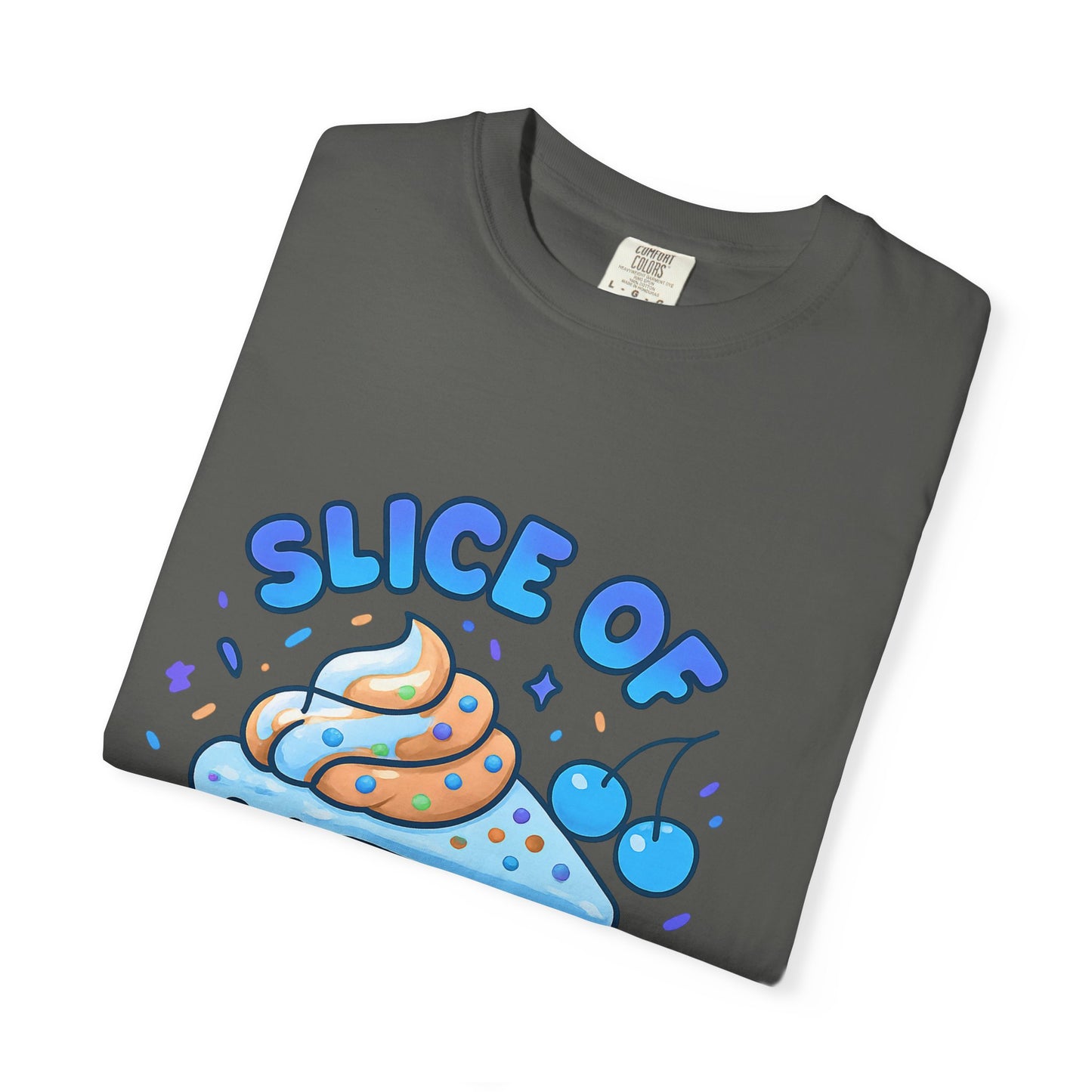 Colorful Slice of Happiness T-Shirt, Cute Dessert Tee, Unisex Graphic Tee, Sweet Gift for Foodies, Fun Casual Wear