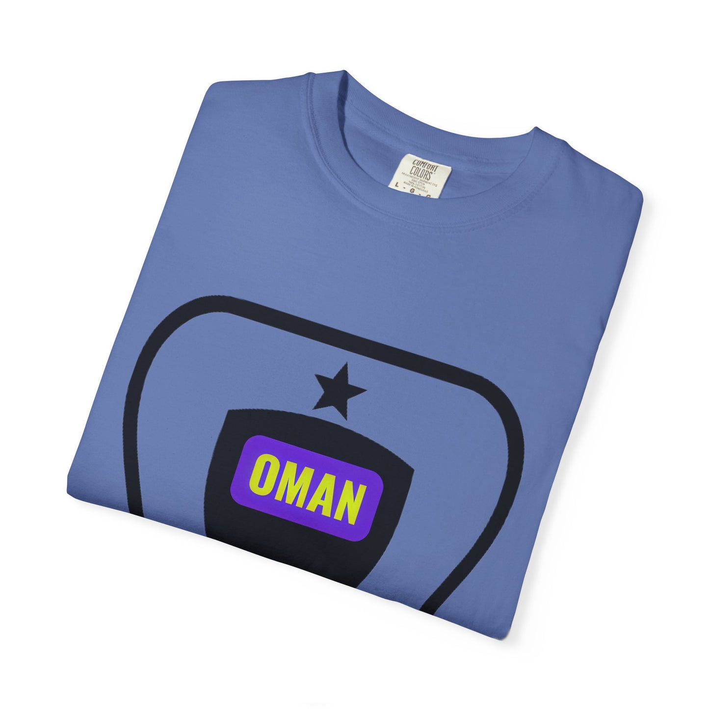 Oman Shield T-Shirt, Unisex Garment-Dyed Tee, Casual Wear, Travel Souvenir, Unique Gift, Everyday Comfort