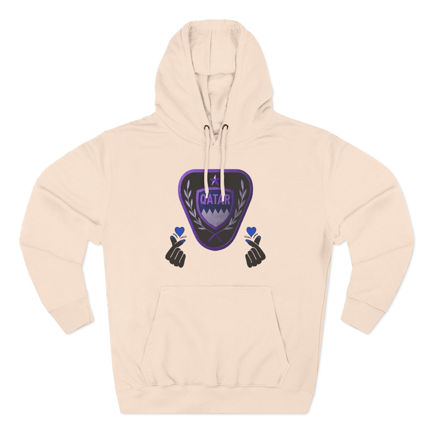 Fleece Hoodie - Qatar Love Design