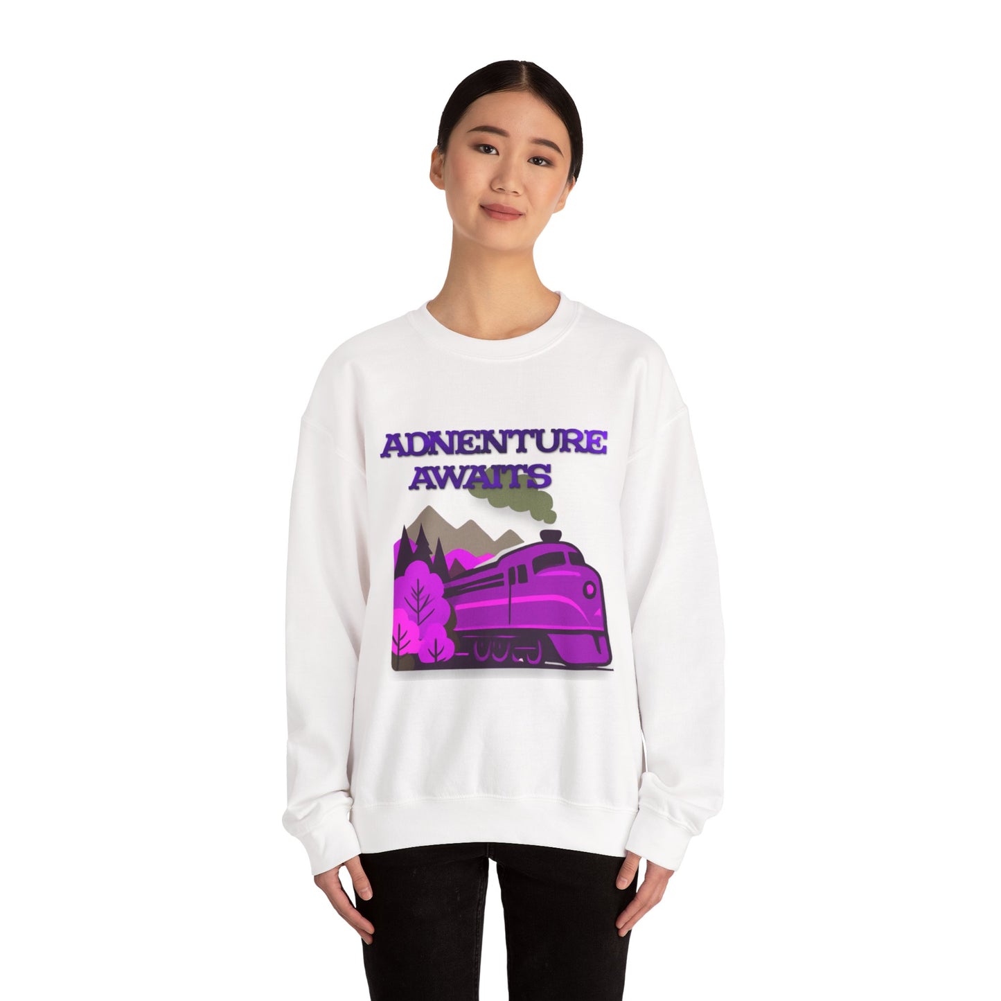 Vintage Train Adventure Sweatshirt - Cozy Travel Design
