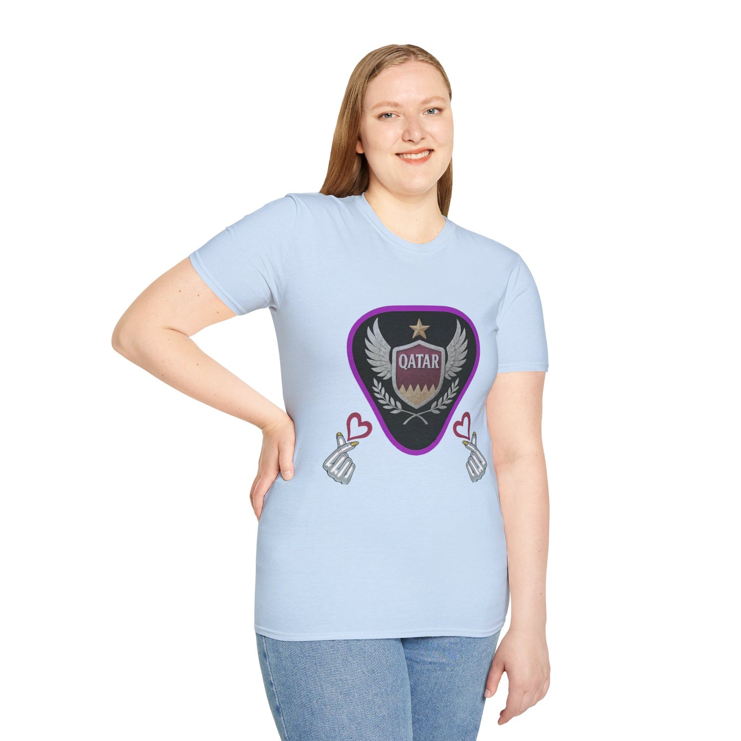 Qatar Pride Unisex Softstyle T-Shirt, Casual Wear, Sports Apparel, Gift for Fans, Travel Souvenir, Unique Design