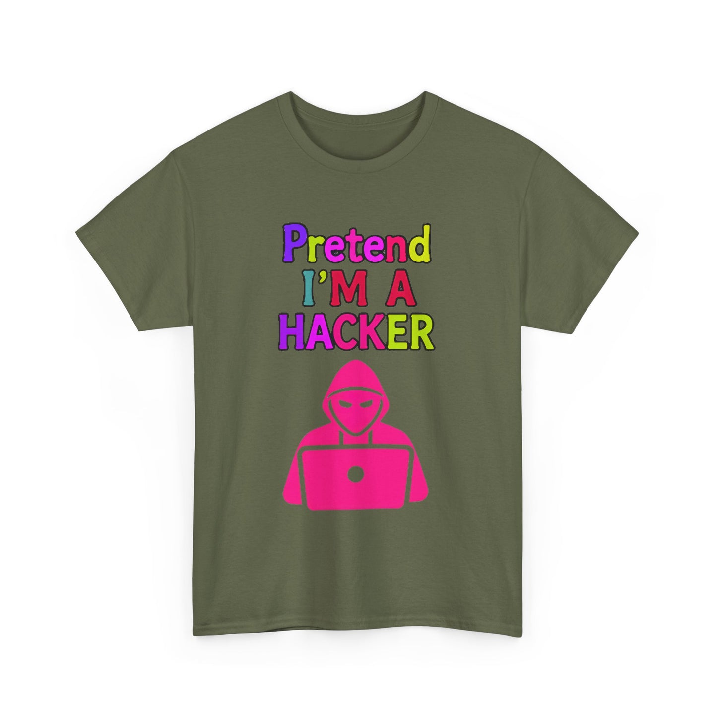 Pretend I'm a Hacker Tee, Fun Unisex Heavy Cotton Tee, Geeky Gift for Coders, Computer Lovers Shirt, Casual Everyday Wear, Unique [...]