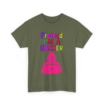 Pretend I'm a Hacker Tee, Fun Unisex Heavy Cotton Tee, Geeky Gift for Coders, Computer Lovers Shirt, Casual Everyday Wear, Unique [...]