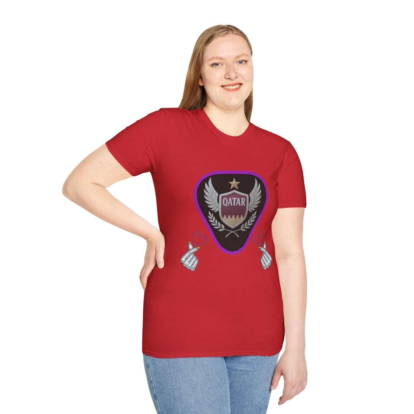 Qatar Pride Unisex Softstyle T-Shirt, Casual Wear, Sports Apparel, Gift for Fans, Travel Souvenir, Unique Design