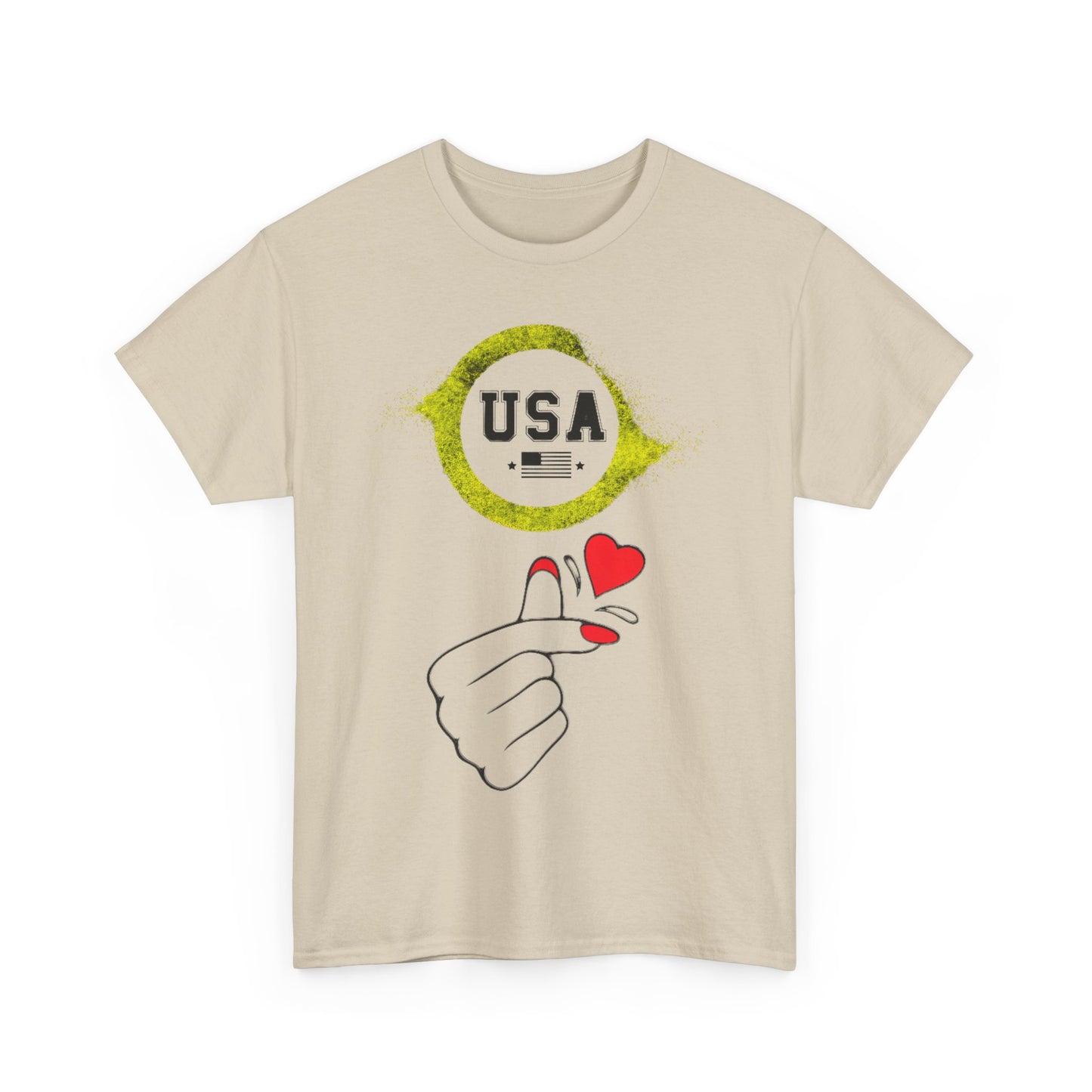 USA Love Graphic Tee, Unisex Cotton Shirt for Holidays, Gifts, Events, Patriotic Wear, Fun Fashion