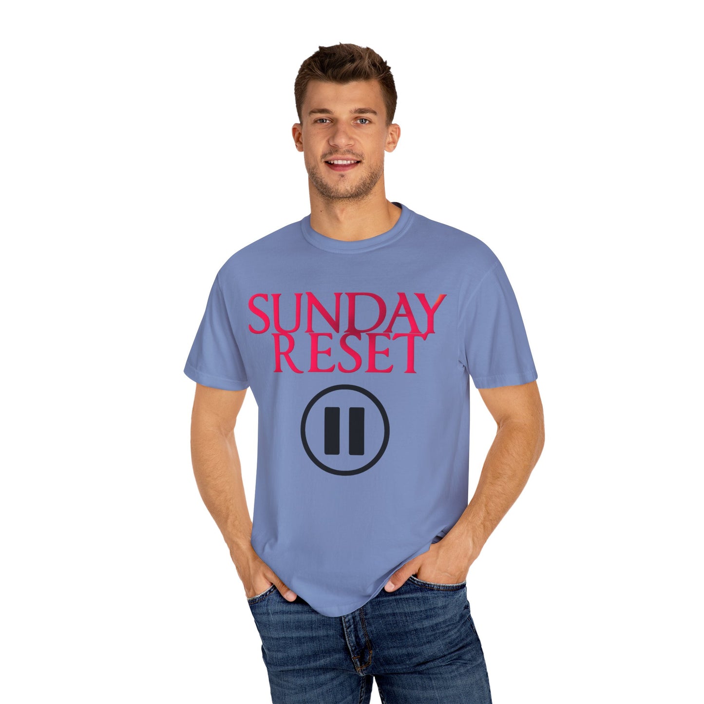 T-Shirt Sunday Reset Unisex Garment-Dyed