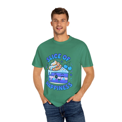 Colorful Slice of Happiness T-Shirt, Cute Dessert Tee, Unisex Graphic Tee, Sweet Gift for Foodies, Fun Casual Wear