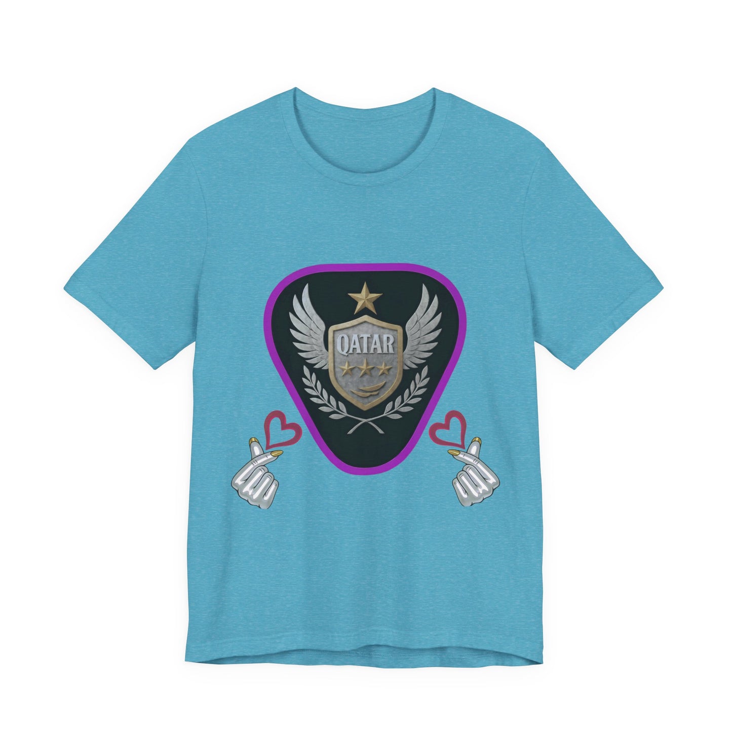 T-Shirt QATAR LOVE Unisex Jersey Short Sleeve Tee