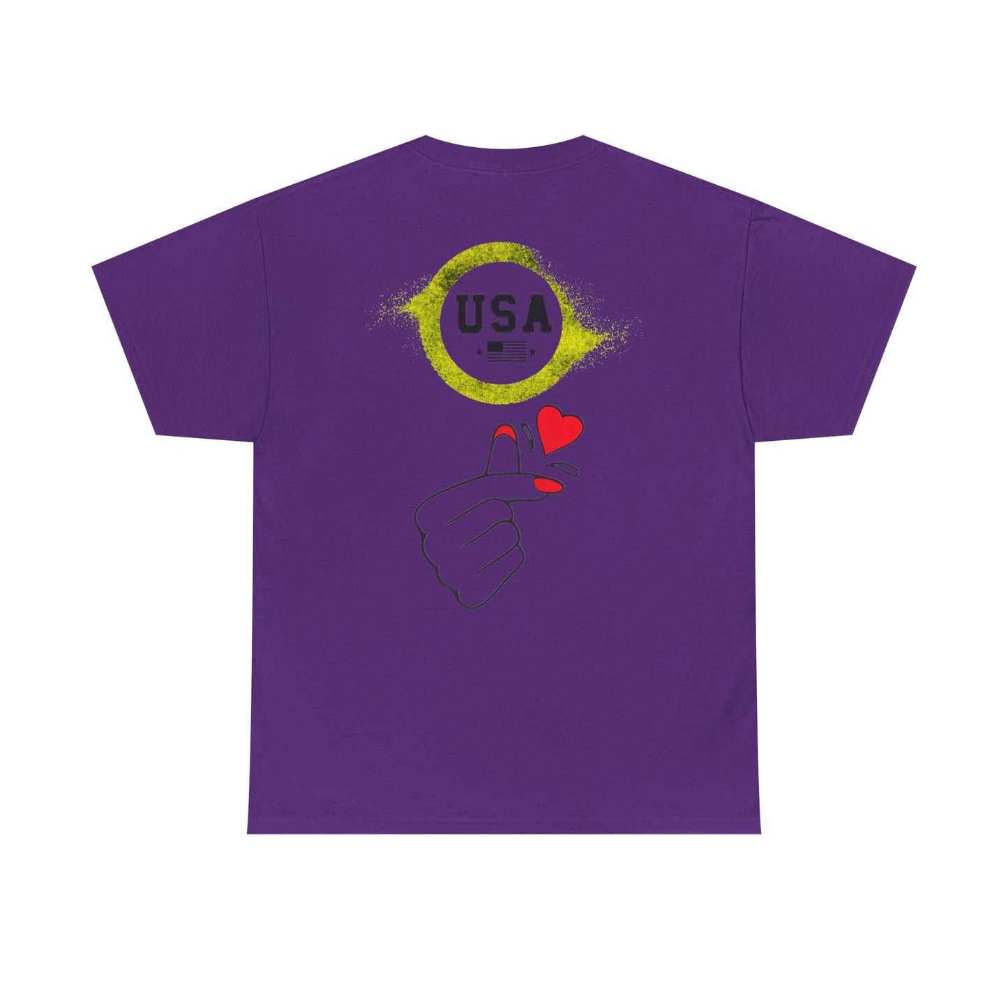 USA Love Graphic Tee, Unisex Cotton Shirt for Holidays, Gifts, Events, Patriotic Wear, Fun Fashion