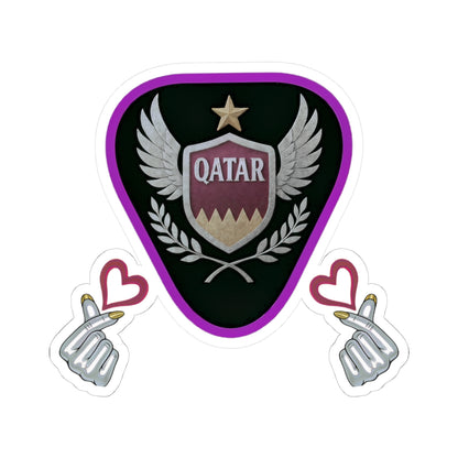 Qatar Themed Kiss-Cut Stickers for Laptops, Water Bottles, Travel Decor, Gifts, Sports Enthusiasts