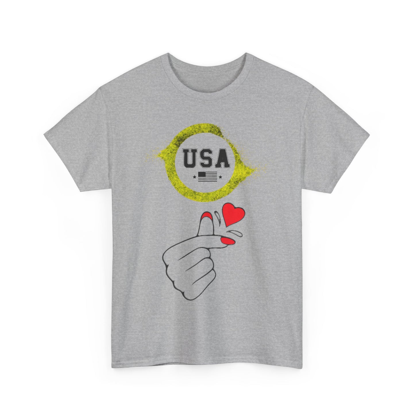 USA Love Graphic Tee, Unisex Cotton Shirt for Holidays, Gifts, Events, Patriotic Wear, Fun Fashion