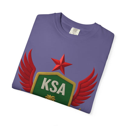 KSA Inspired Unisex Garment-Dyed T-shirt | Casual Style Tee, Graphic Shirt, Unique Design, Gift for Fans, Summer Fashion