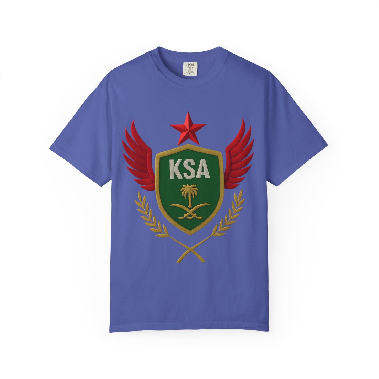 KSA Inspired Unisex Garment-Dyed T-shirt | Casual Style Tee, Graphic Shirt, Unique Design, Gift for Fans, Summer Fashion