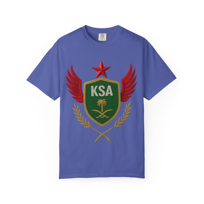 KSA Inspired Unisex Garment-Dyed T-shirt | Casual Style Tee, Graphic Shirt, Unique Design, Gift for Fans, Summer Fashion