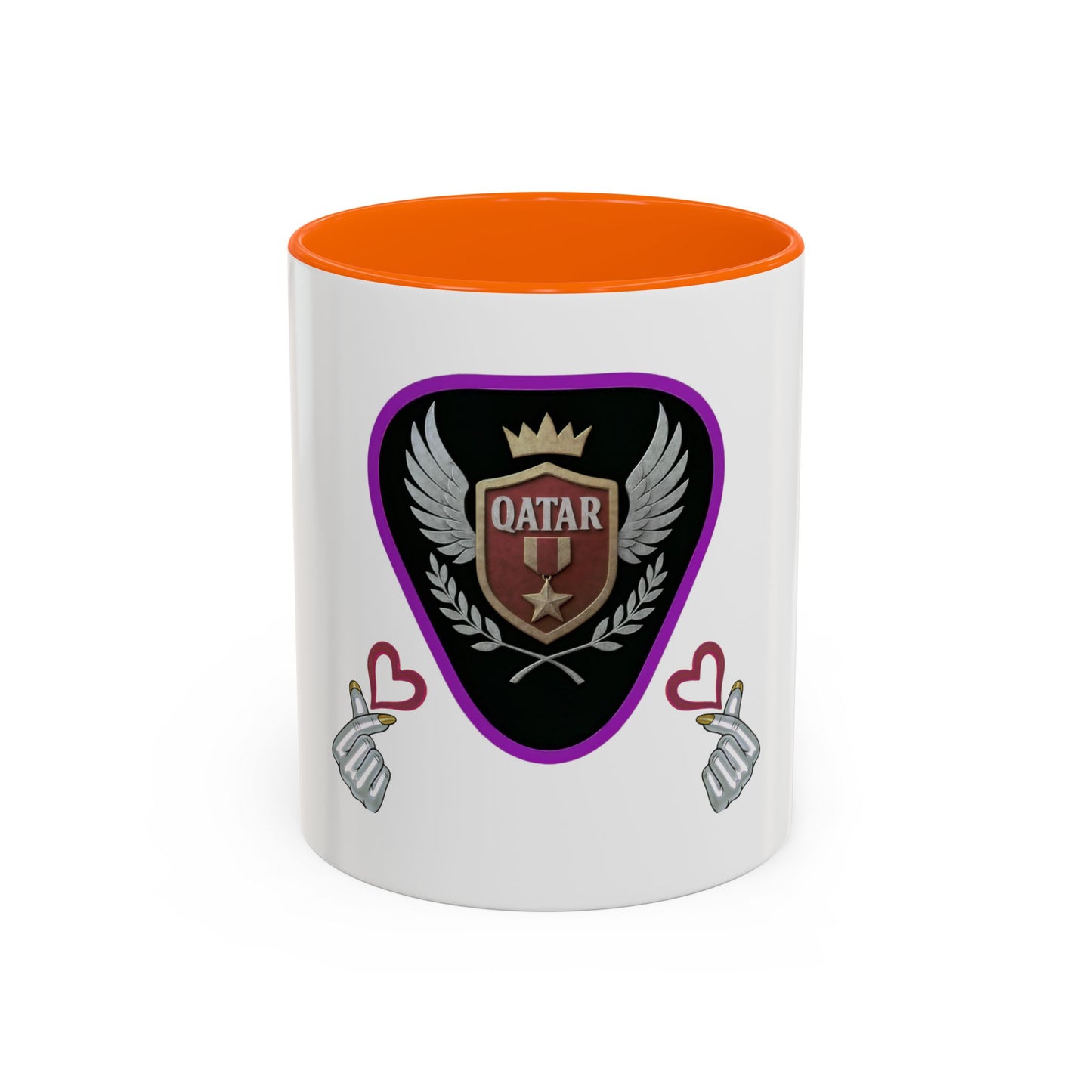Qatar-Inspired Accent Coffee Mug, Unique Gift for Coffee Lovers, Personalized Mug for Friends, Stylish Office Cup, Perfect for Everyday Use