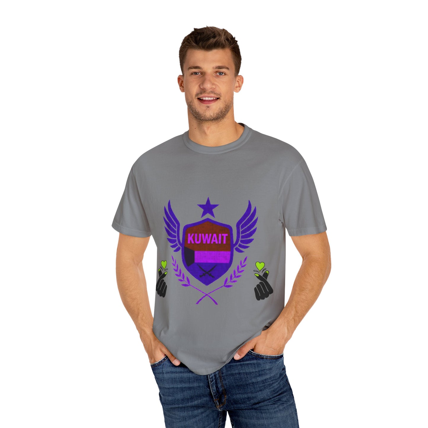 Kuwait Pride Unisex T-Shirt, Garment-Dyed Tee, LGBTQ+ Support Shirt, Casual Wear, Gift for Pride Month, Statement Fashion