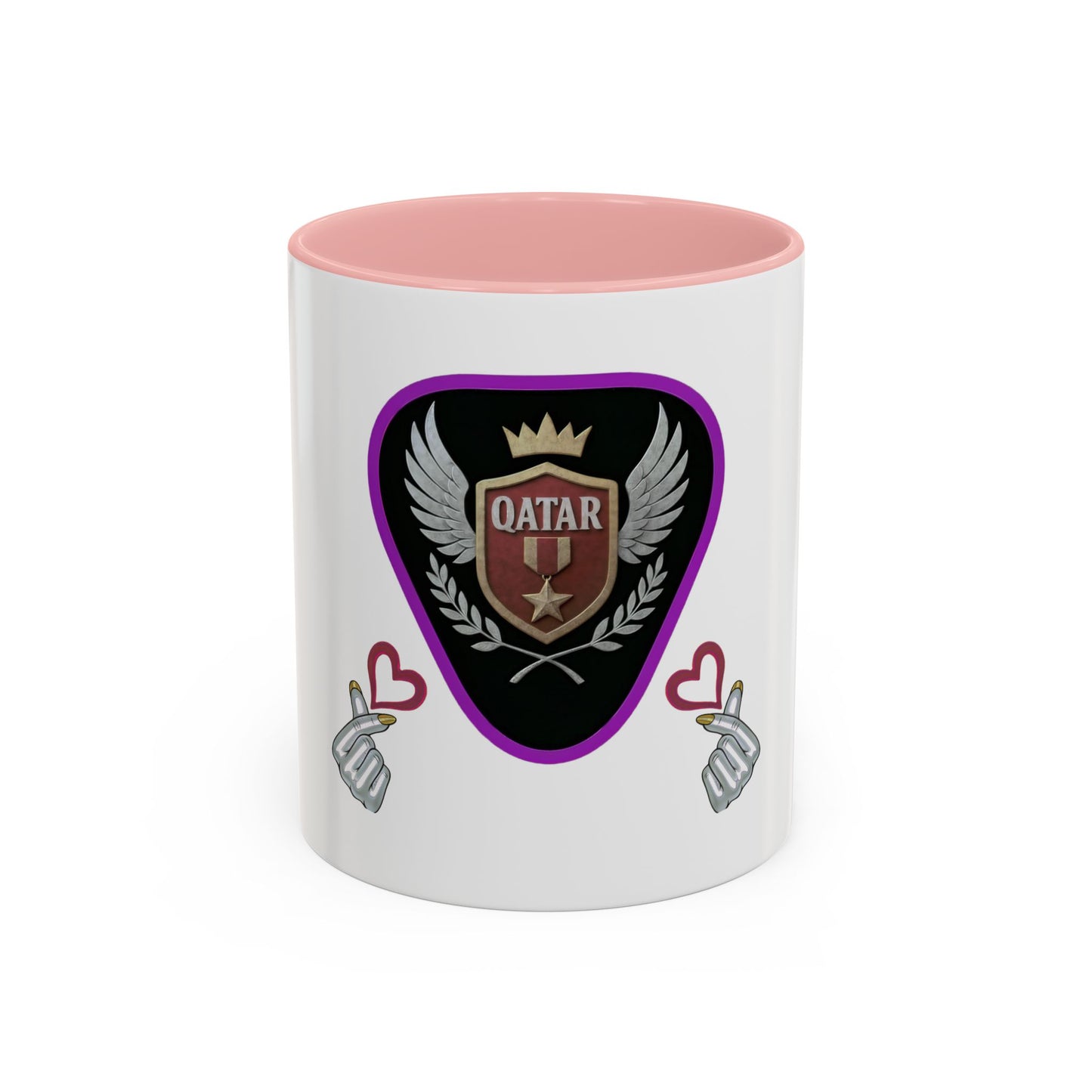 Qatar-Inspired Accent Coffee Mug, Unique Gift for Coffee Lovers, Personalized Mug for Friends, Stylish Office Cup, Perfect for Everyday Use