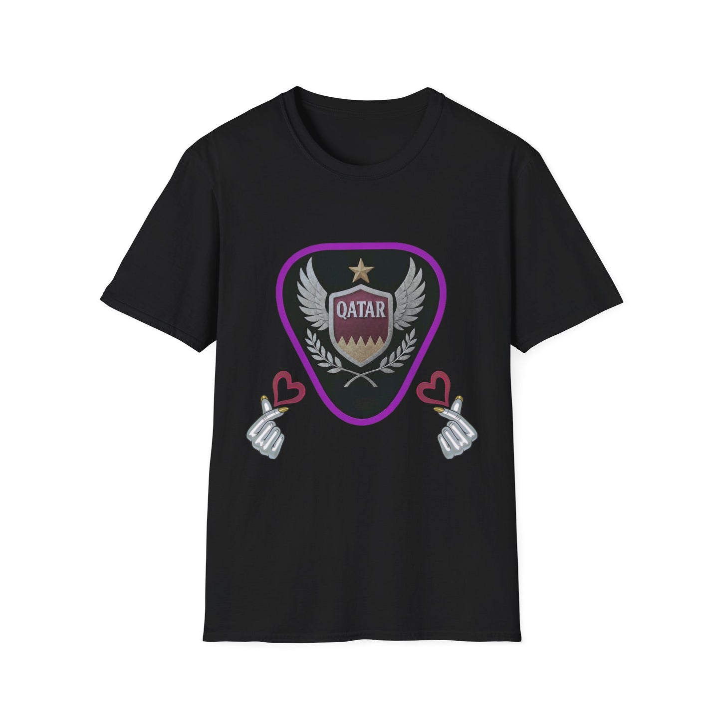 Qatar Pride Unisex Softstyle T-Shirt, Casual Wear, Sports Apparel, Gift for Fans, Travel Souvenir, Unique Design
