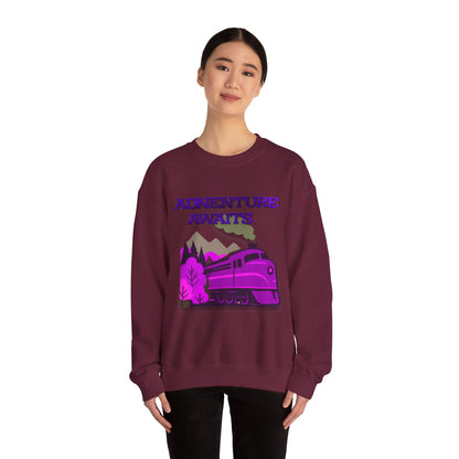 Vintage Train Adventure Sweatshirt - Cozy Travel Design