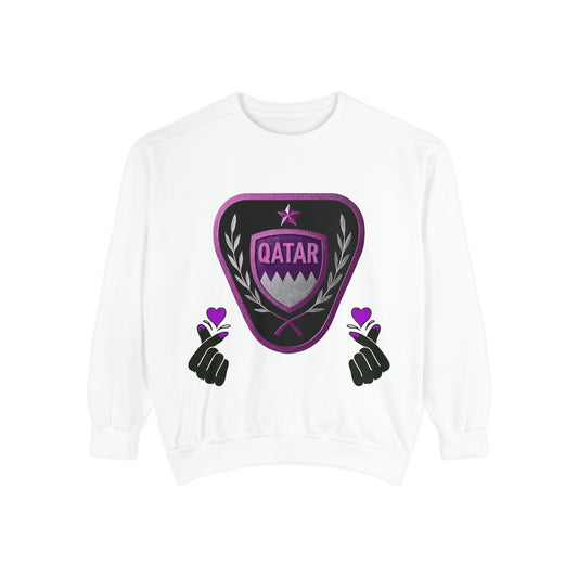 Qatar-Inspired Unisex Sweatshirt | Cozy Fashion for Sports Fans, Travel Lovers, Gift for Holidays, Casual Wear