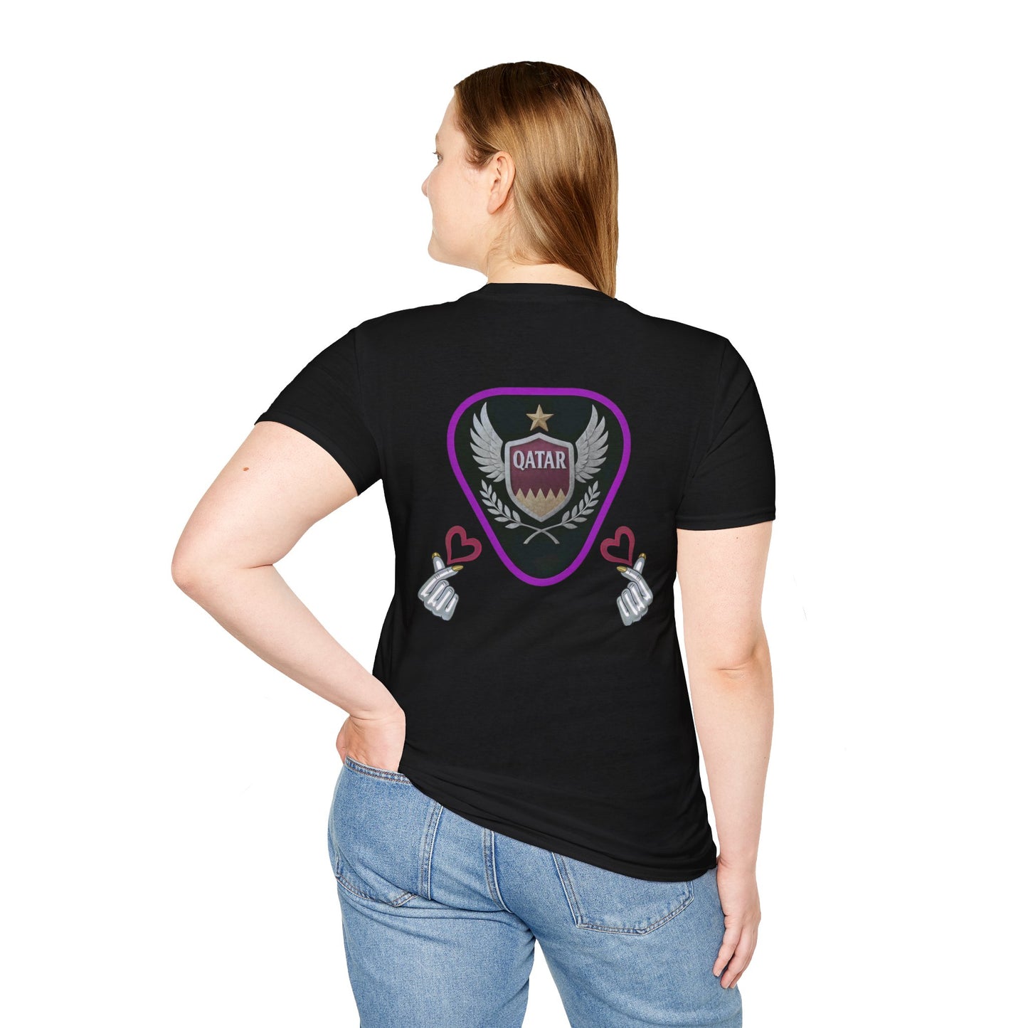 Qatar Pride Unisex Softstyle T-Shirt, Casual Wear, Sports Apparel, Gift for Fans, Travel Souvenir, Unique Design
