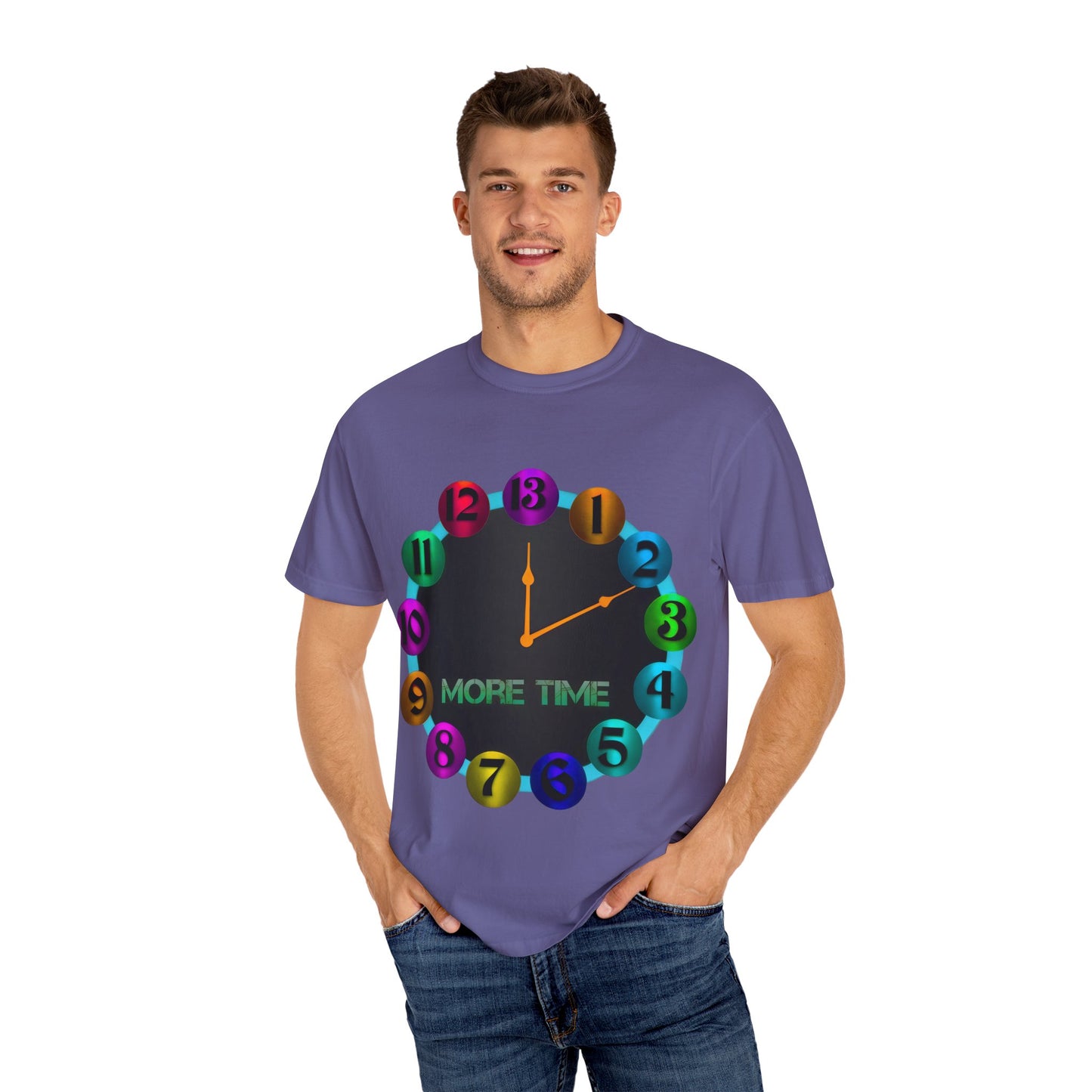 Garment-Dyed T-shirt - MORE TIME Graphic Tee