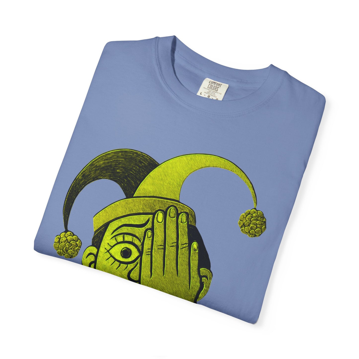 Garment-Dyed T-shirt 'i can't see' Design