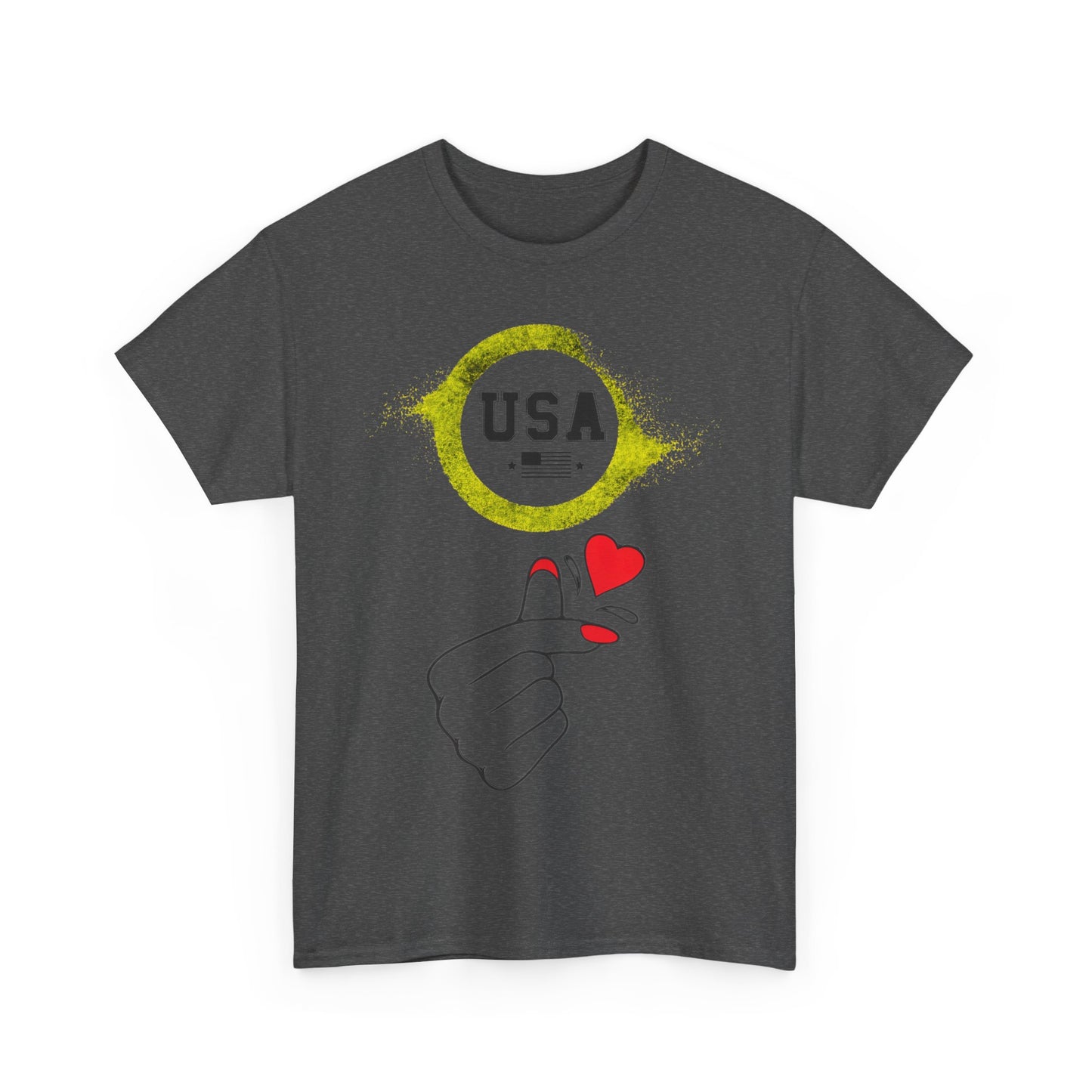 USA Love Graphic Tee, Unisex Cotton Shirt for Holidays, Gifts, Events, Patriotic Wear, Fun Fashion